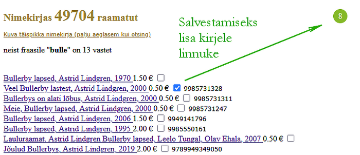 Raamatute kokkuostunimekiri - ostame kasutatud raamatuid